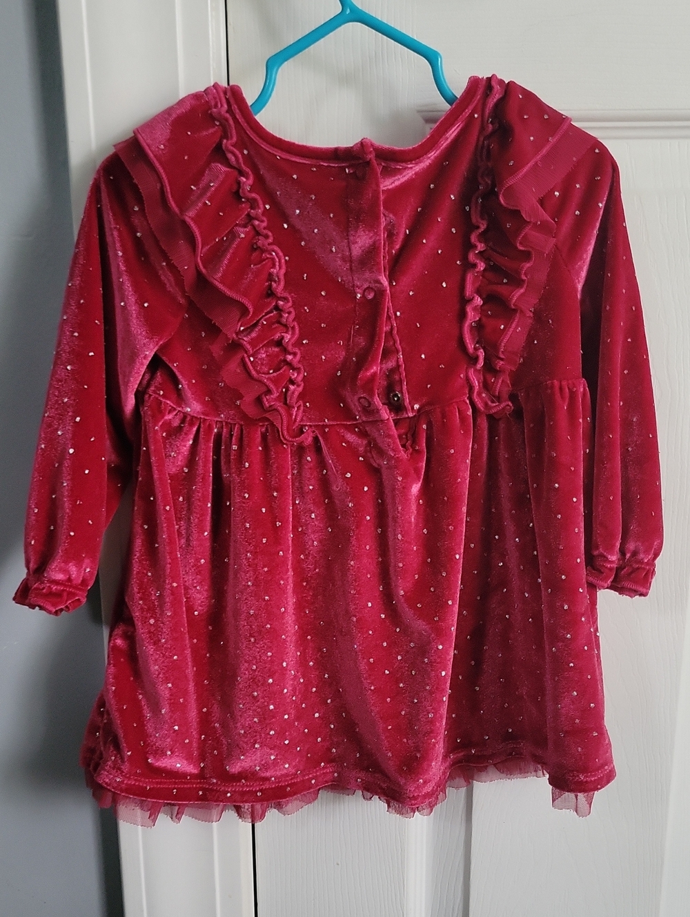 Cat & Jack Velvet Ruffle Dress - Picture 6 of 6